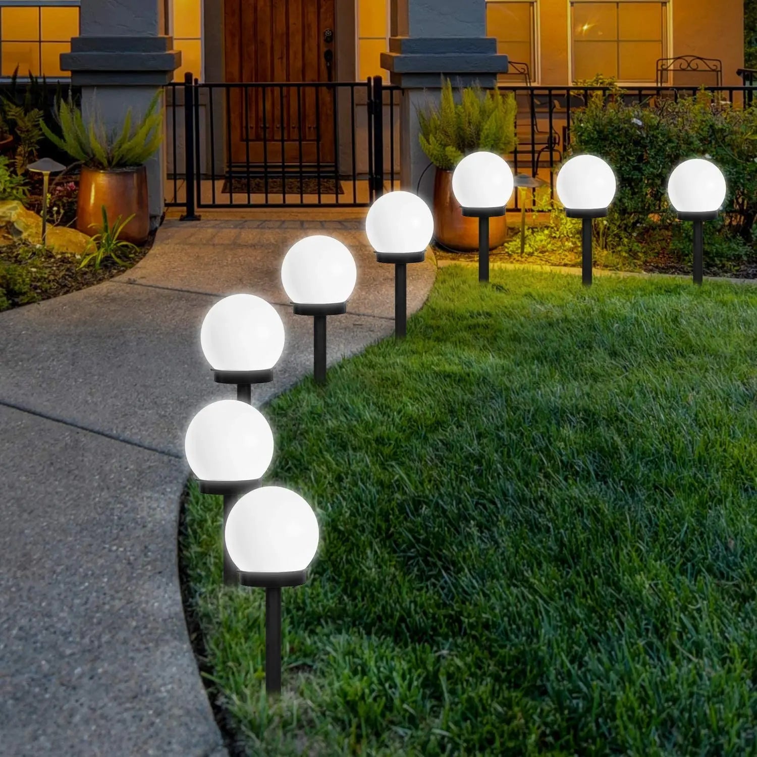 2/4/8pcs LED Solar Garden Light Outdoor Waterproof Lawn Light Pathway Landscape Lamp