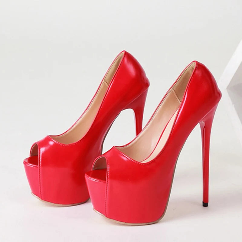 New Red High Heels Women Platform Sandals