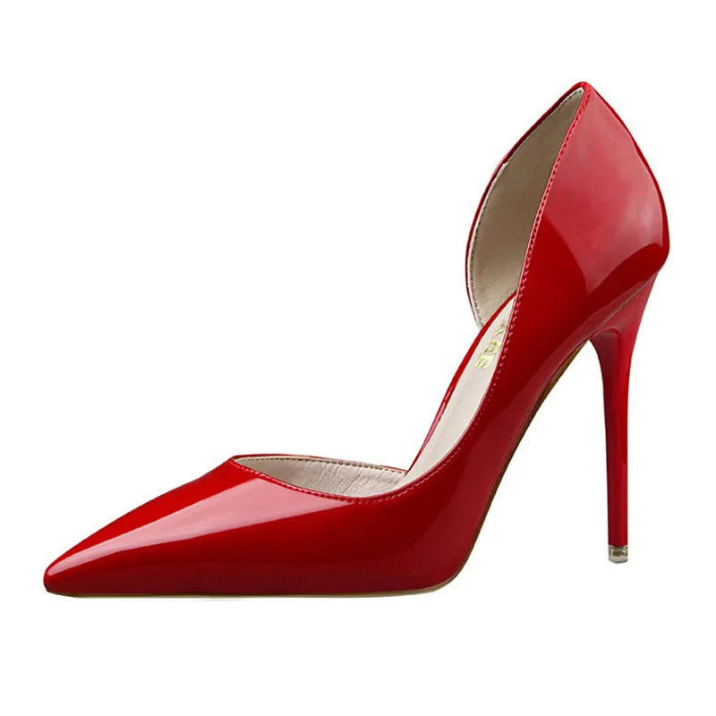 Patent Leather Heels  Fashion Woman Pumps Stiletto Women Sexy Party Shoes