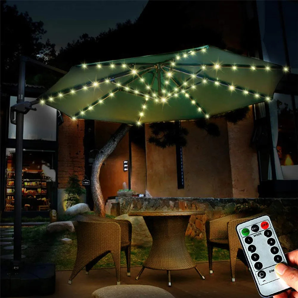 Solar Power 8 Modes 104 LED Patio Umbrella Tent Lights