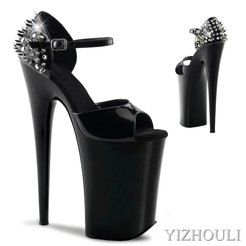 23 cm high heels summer women rivet decoration high heels