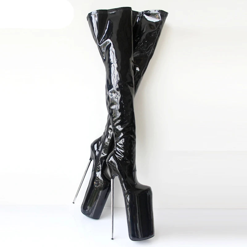 30CM Super High Heel Boots Platoform Zip Over the Knee Thigh Long Boots For Women