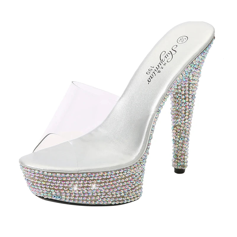 Summer Slippers Women Shoes Diamond Platform Sandal