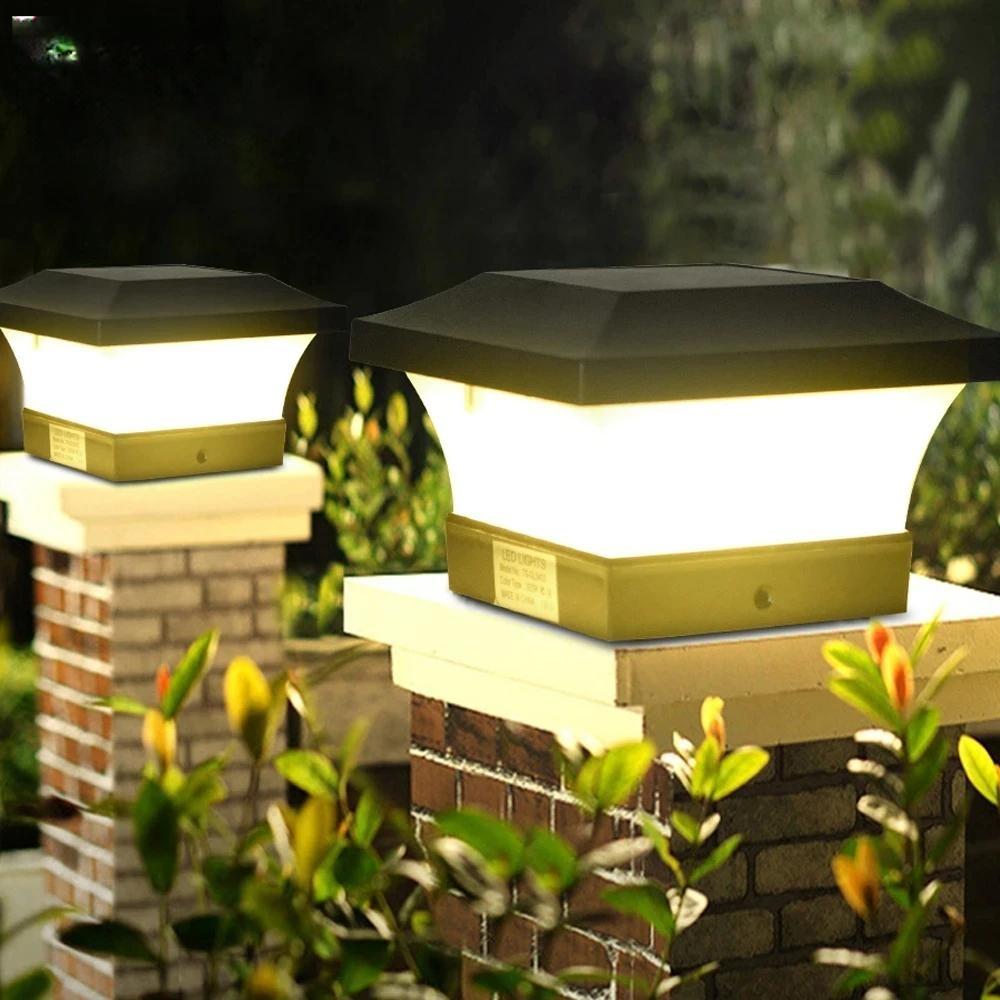 Solar Light Outdoor Fence Light Path Deck Square Decor Night Lamp