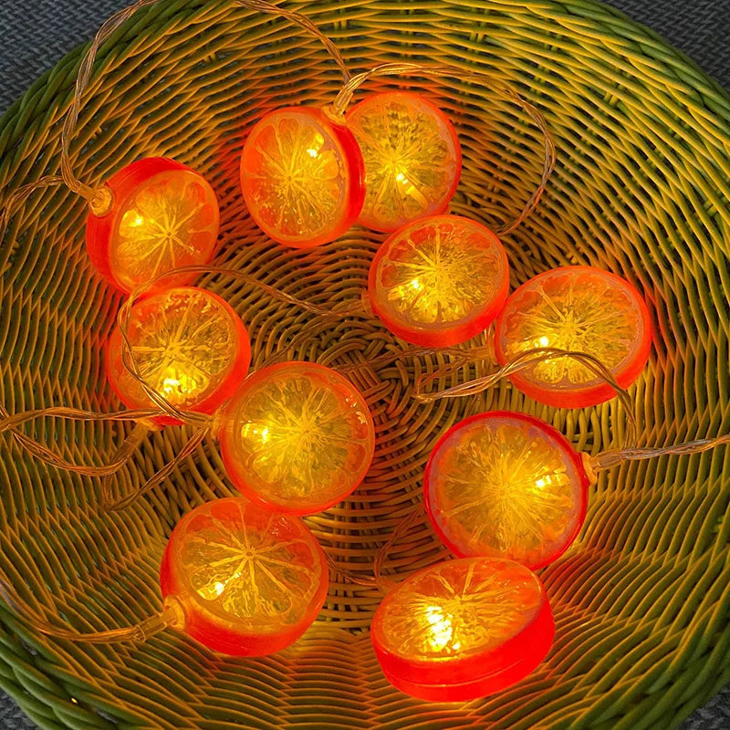 Christmas Tree LED Lemon Orange Slices String Light