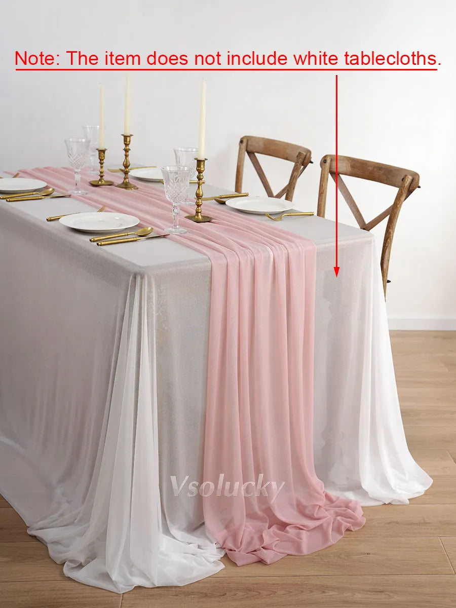 Luxury Sheer for Wedding Rustic Boho Party Bridal Table Runner