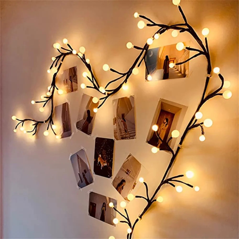 Flexible DIY Willow Vine with Lights 144/72 LEDs Home Decor