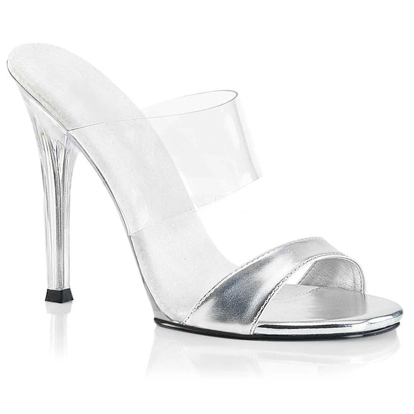 New silver 12cm high heels  crystal slippers