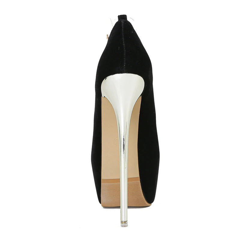 Sexy Peep Toe Stripper Pole Dance Super High Heels Elegant Women