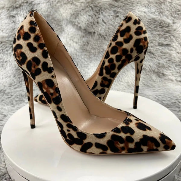 Fashion and Sexy Leopard patterned suede  Women Sexy Extremely High Heels