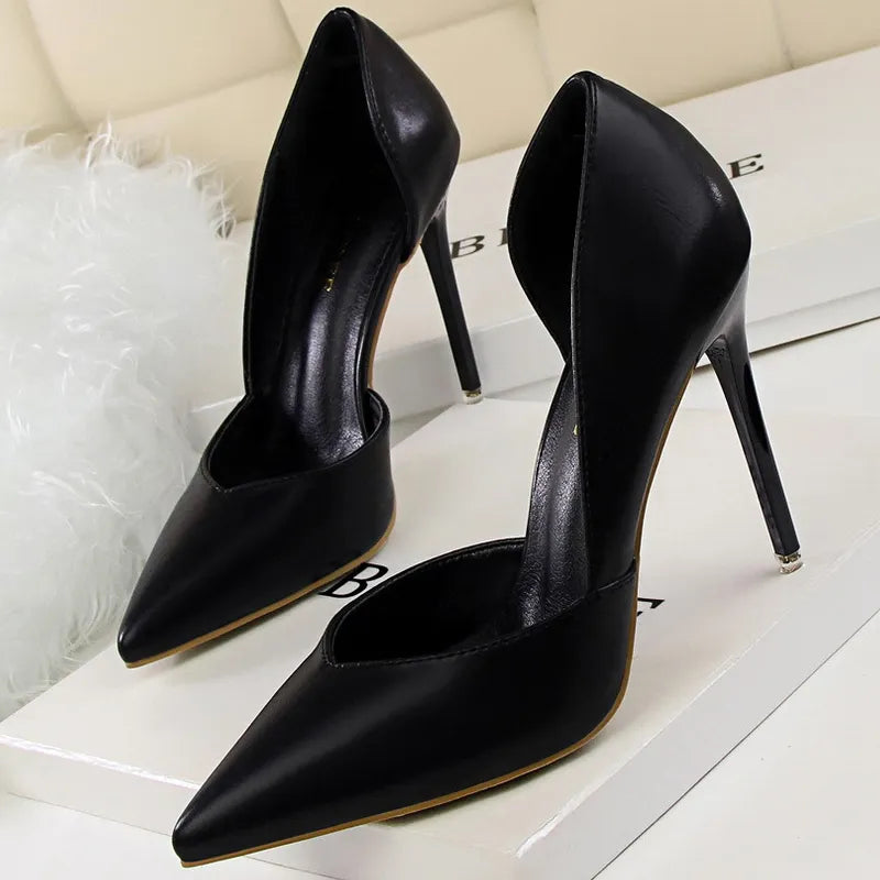 Women Pumps Fashion High Heels Shoes Black Pink White Shoes Women