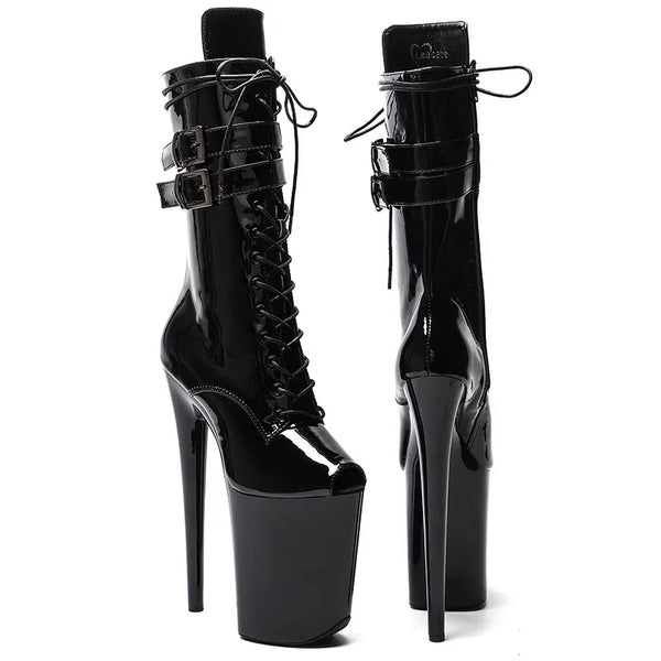 23CM/9inches Patent PU upper Sexy boots High Heels