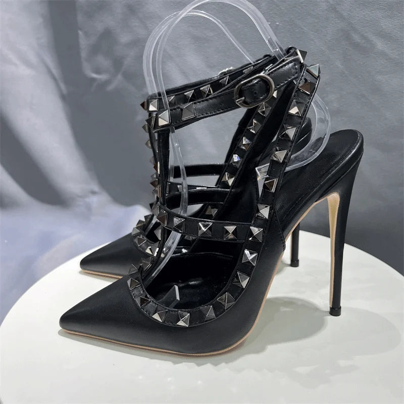 Sexy Designer Spike Rivets High Heel Gladiator Sandals Women's