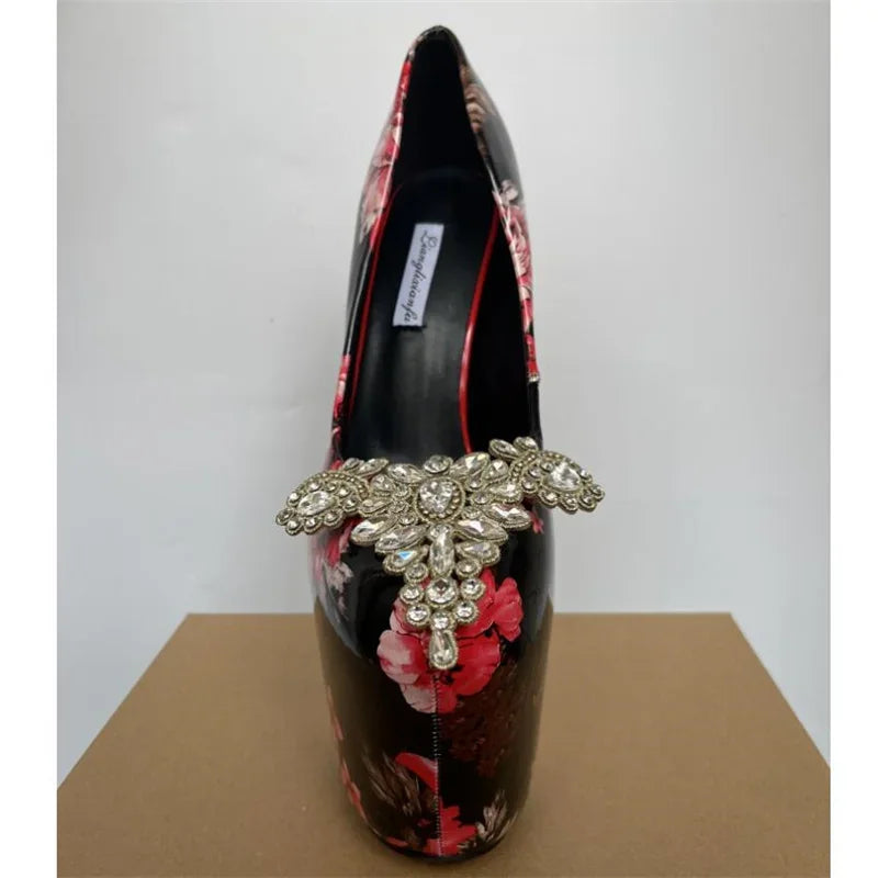 22cm Thin High Heels Female Round Toe Pumps