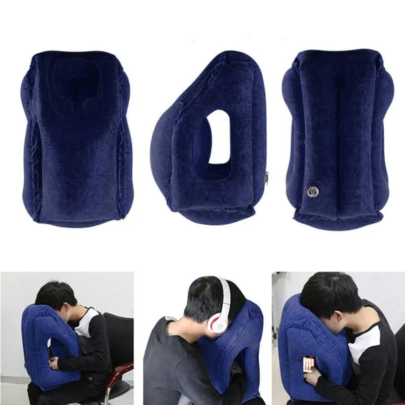 PVC Inflatable Air Travel Pillow Portable Headrest