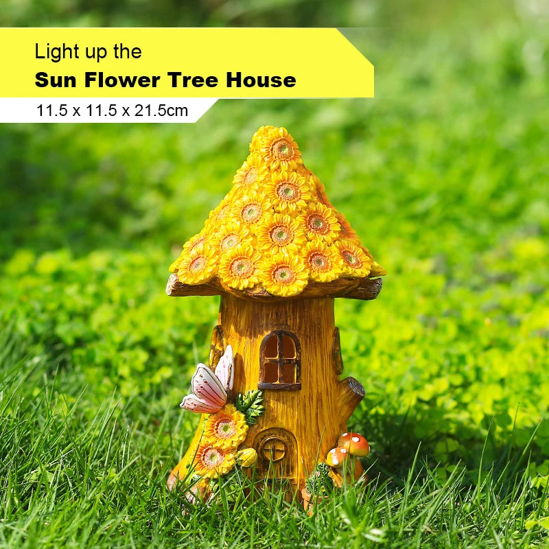 Craft Miniature House Solar Powered Led Light