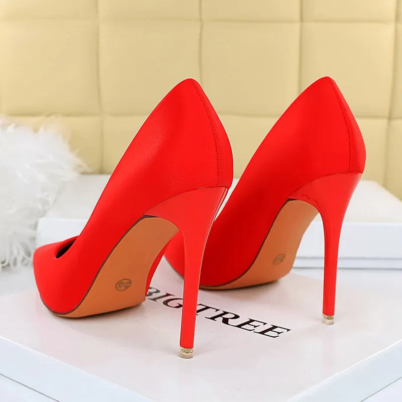 New Purple High Heels Fashion Women Shoes Stiletto Luxury Noble Party Shoes