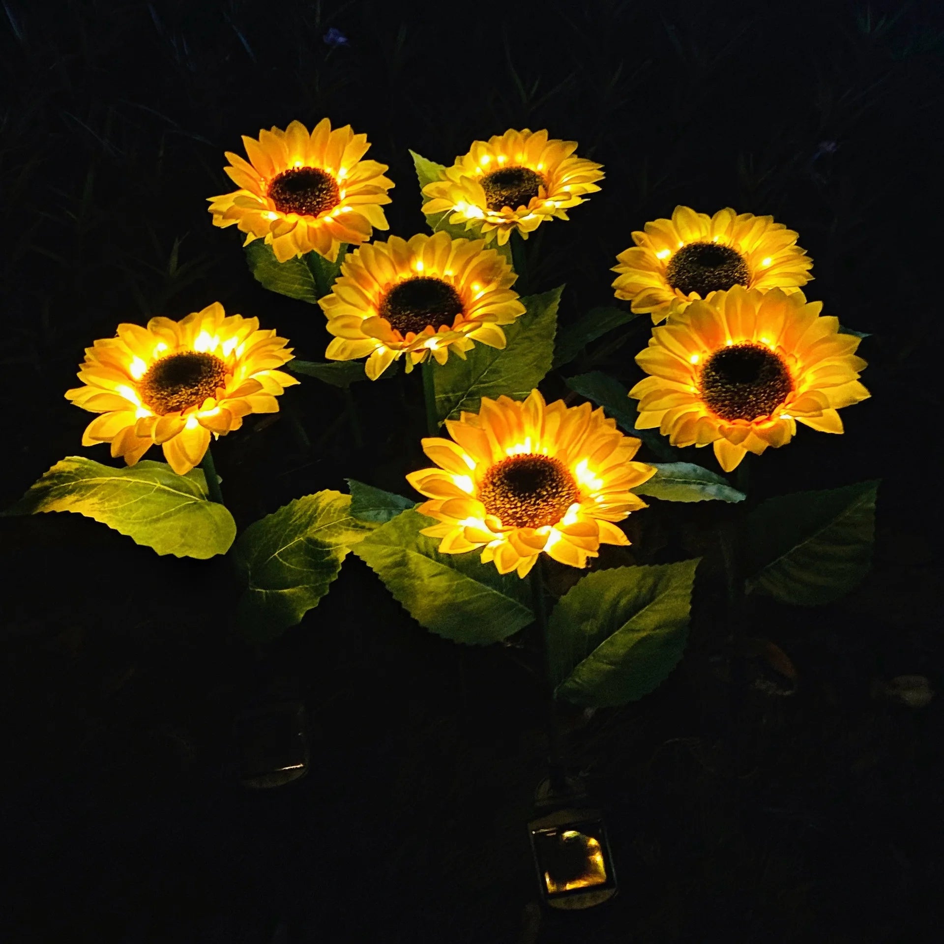 LED Solar Sunflowers Rose Flower Light Home Decorative Flower Lights
