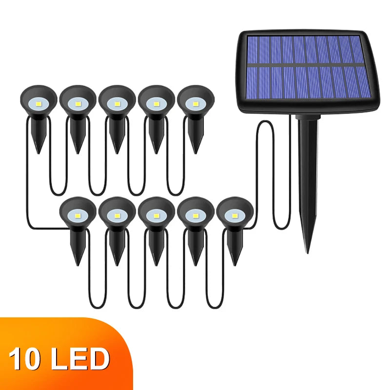 1-To-10 LED Solar Outdoor Lamp IPX4 Waterproof Solar Light Garden Decoration Lamp Night Lamp