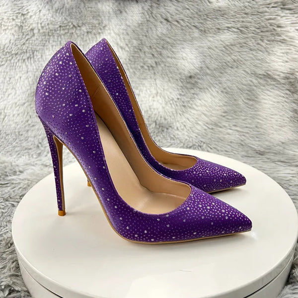 Comfortable Wedding High Heel  Purple Women