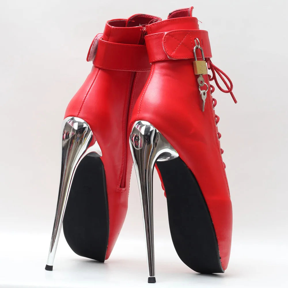 High Ballet Heel Pointed Toe Stiletto Women Sexy  Ankle Boots