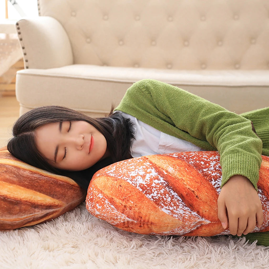 Bread Design Plush Throw Cushion Soft Washable Removable Pillow Kids Room Gift