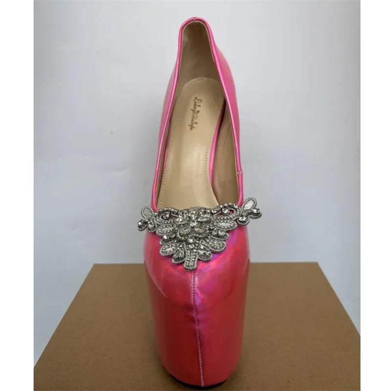 22cm Thin High Heels Female Round Toe Pumps