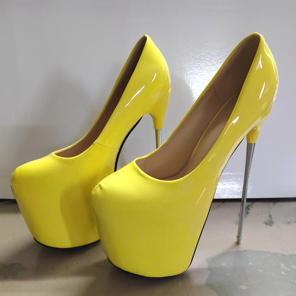 Pole Dance 19cm Metal Thin High Heels Platform Women Pumps