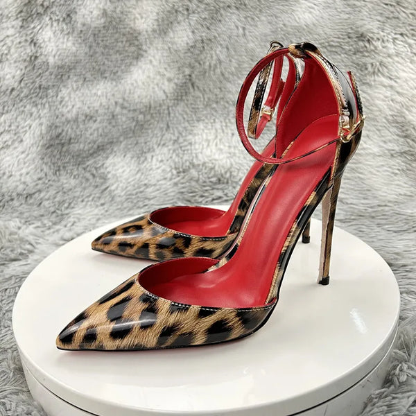 New sexy leopard print 12cm 10cm 8cm thin high heel