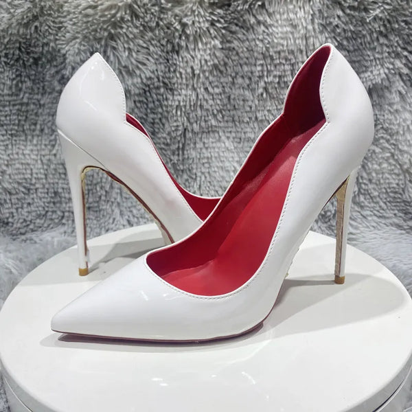 White Patent leather concise elegant shoes