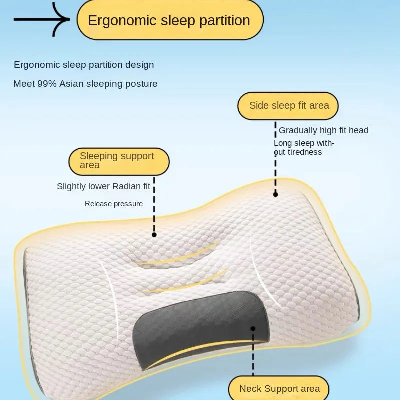 Super 3D Ergonomic Pillow Sleep Neck Pillow Protects The Neck Spine Orthopedic Contour Pillow