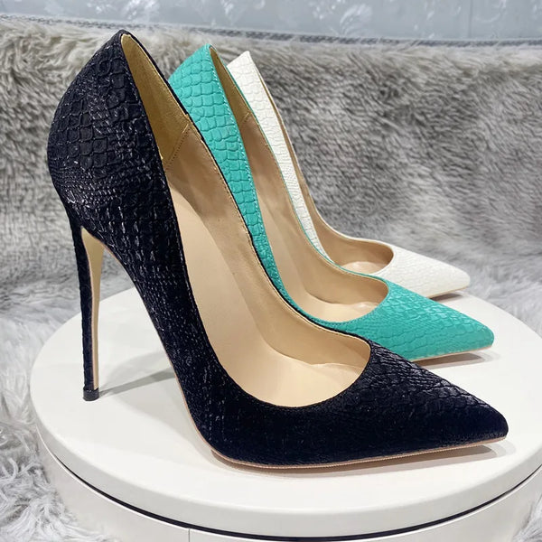 12cm Sexy Thin Heels Pointed Toe Pumps