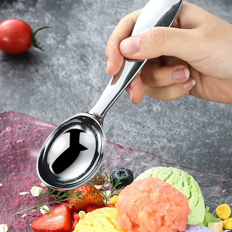 Ice Cream Scoop Stainless Steel Spoon Ice Ball Mold Non-Stick