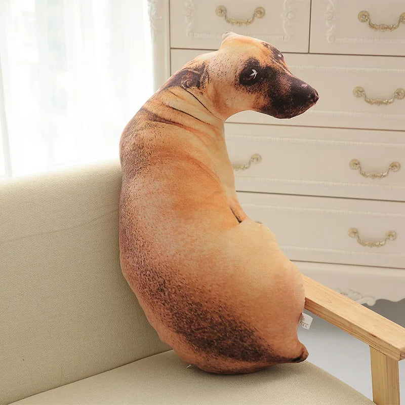 Printed Throw Pillow 3D Cute Lifelike Animal Funny Dog Cartoon Personality Cushion Birthday Gift