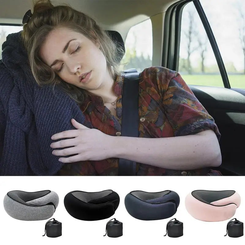 Travel Car Neck Memory Foam Pillow U-shaped Portable Auto Headrest Pillow
