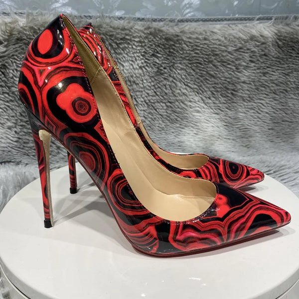 artistic graffiti female print sexy stiletto high heel