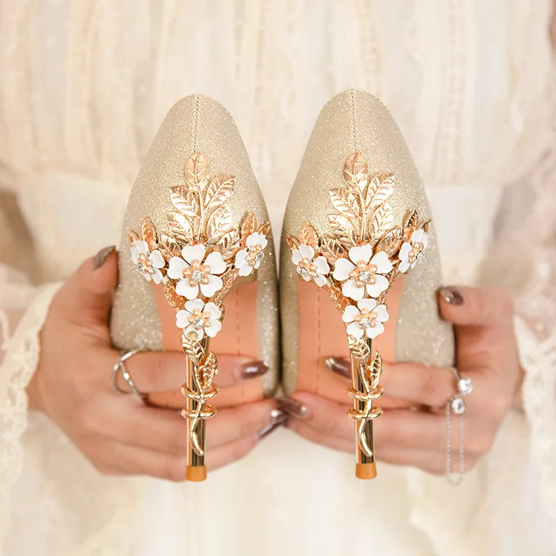 Fashion Light Luxury Pointed Toe High-heeled Stiletto Women's Shoes