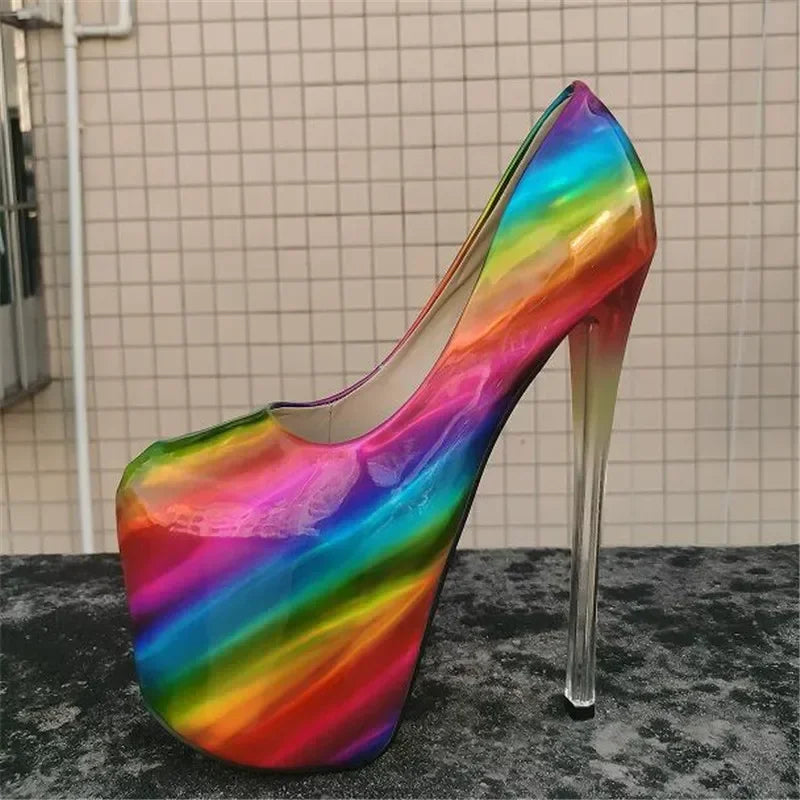 Cosplay Platforms Stilettos 22cm Ultra Thin High Heels Sexy Ladies Party Pumps