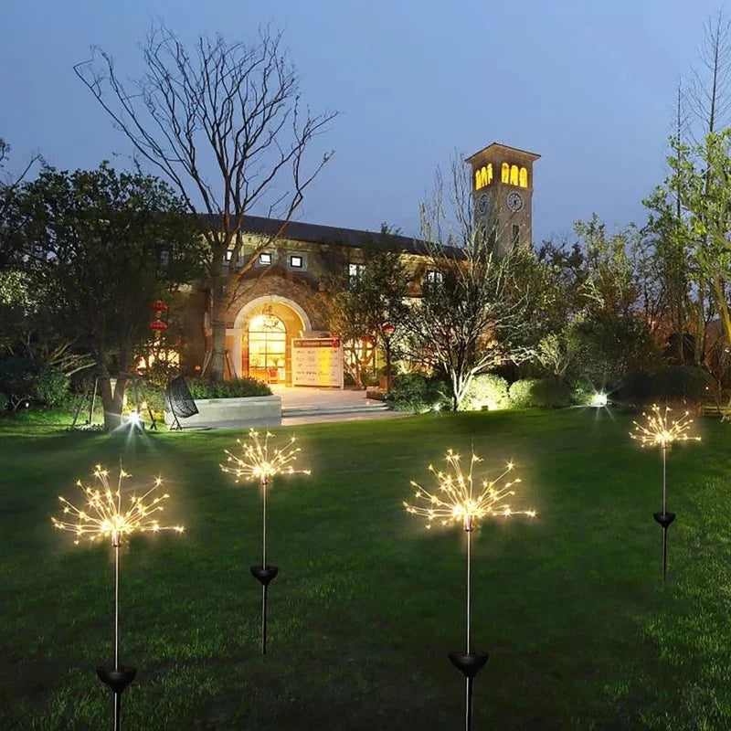 LED Solar Firework Light Outdoor Waterproof DIY Night Light
