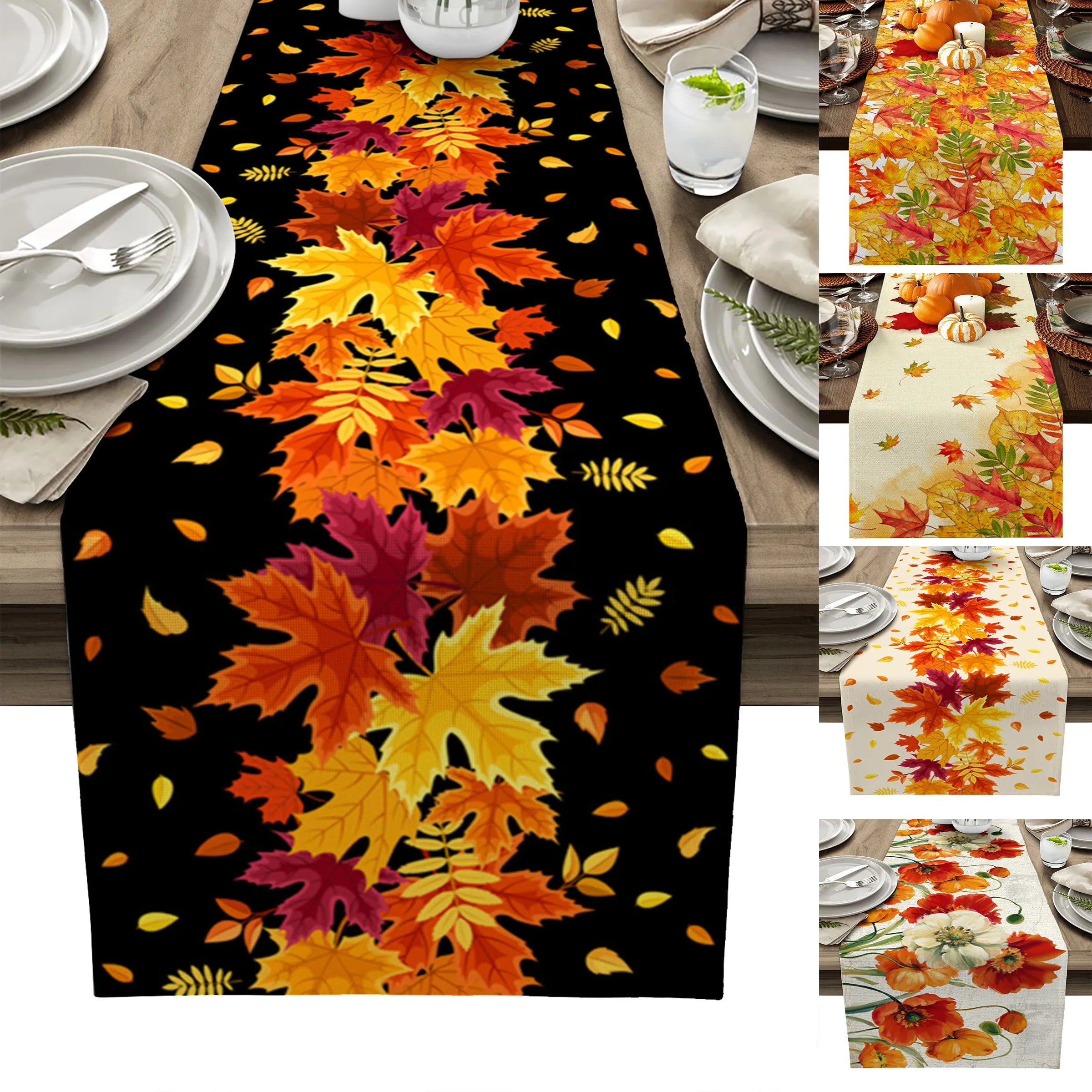 Fall Style Table Runner Maple Leaf Pattern Table Runners
