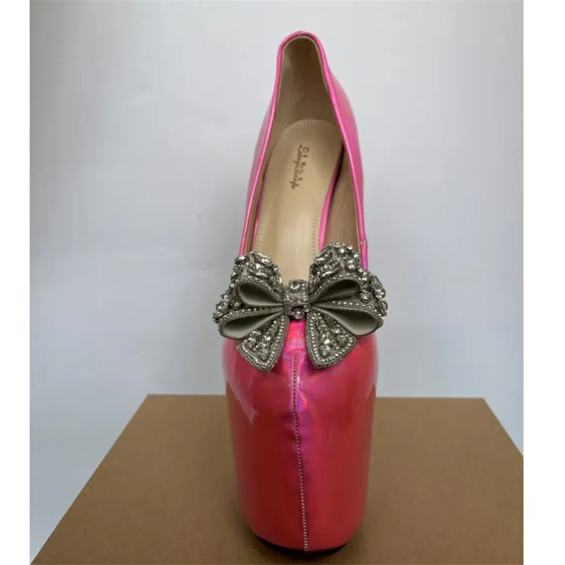 22cm Thin High Heels Female Round Toe Pumps