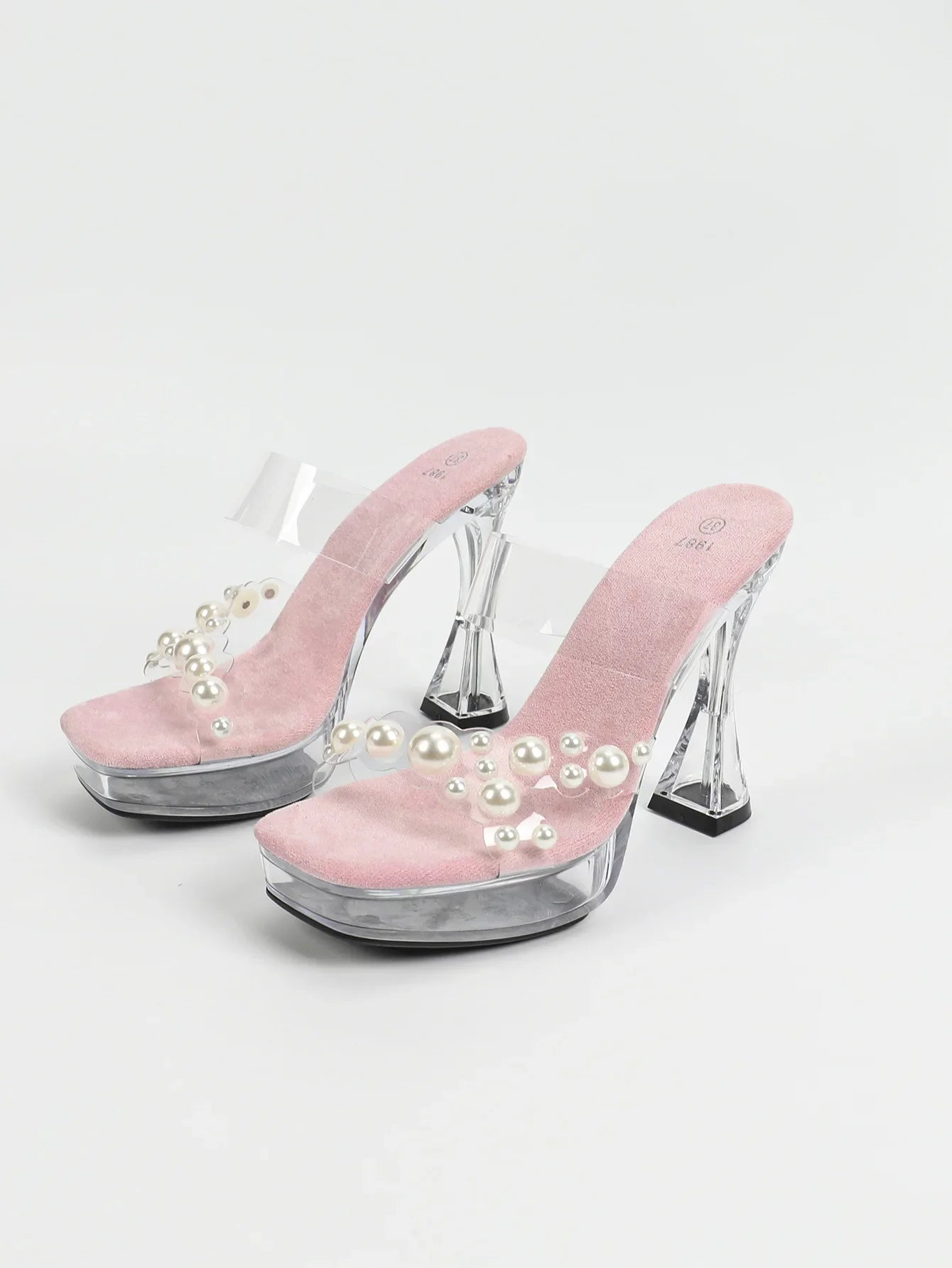 Women's Sexy Sandals Car Model PVC Transparent Nightclub Women's Shoes 12cm