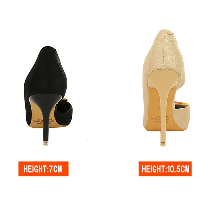 Metal Square Buckle Woman Pumps Pointed Women Heels Stiletto Sexy Party Shoes