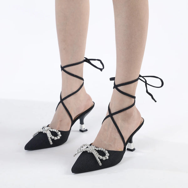 Cross strap sandals autumn pointed shallow fashion women's shoes