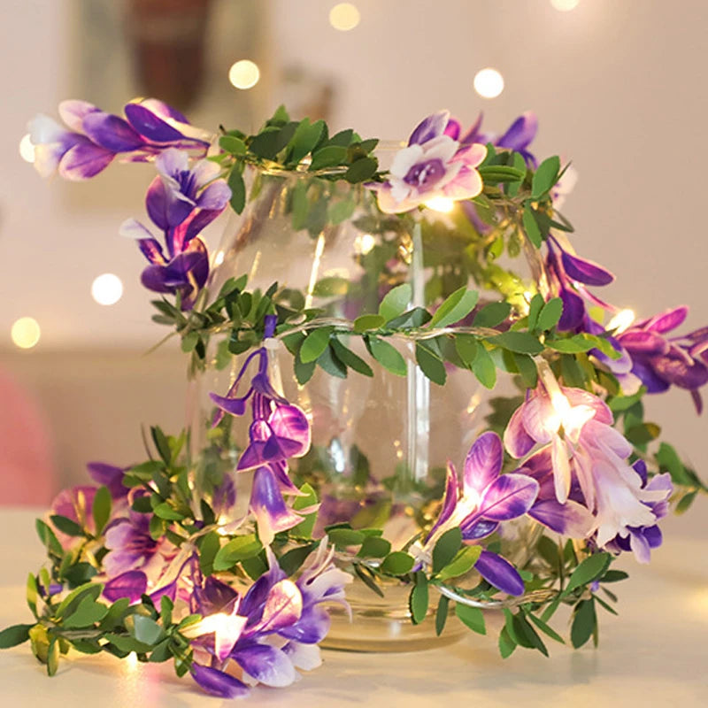 Unquie Orchid Flower LED String Lights,Floral Holiday Lighting