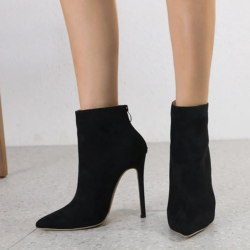 Black Boots For Women Party Nightclub Pointed Toe High Heels