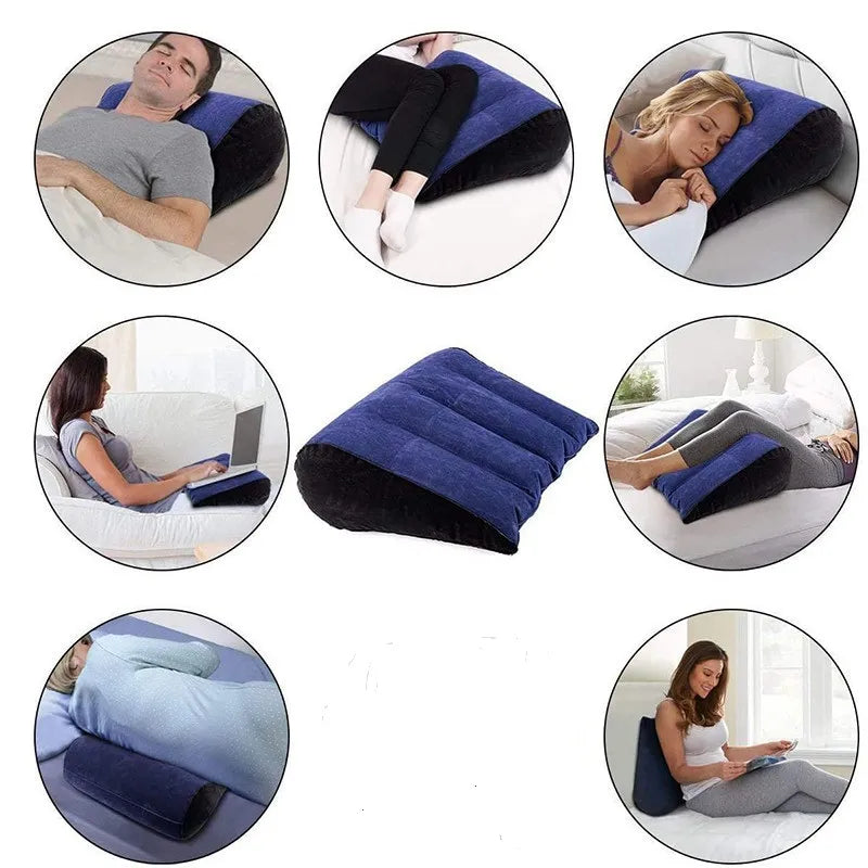 Inflatable Travel Pillow Multifunctional Body Pillow Lumbar Yoga Pillow