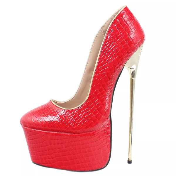 Sexy Pumps 22CM High Heel Platform Slip-On Women  Dance Shoes