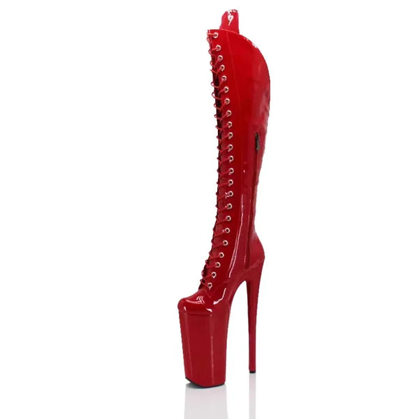 New 26cm steel tube dance high-heeled boots