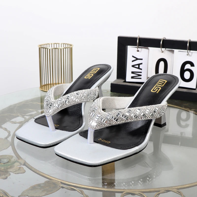 summer stiletto high heeled slippers fashion women's sandals